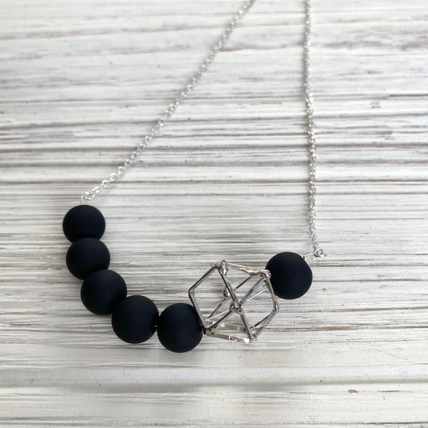 Hex and Glass Bead Necklace