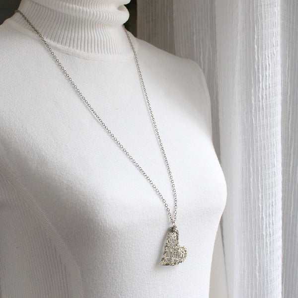 Hand Wire Wrapped Heart Necklace