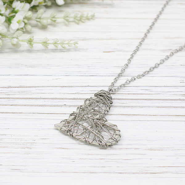 Hand Wire Wrapped Heart Necklace