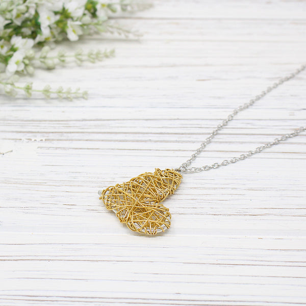 Hand Wire Wrapped Heart Necklace