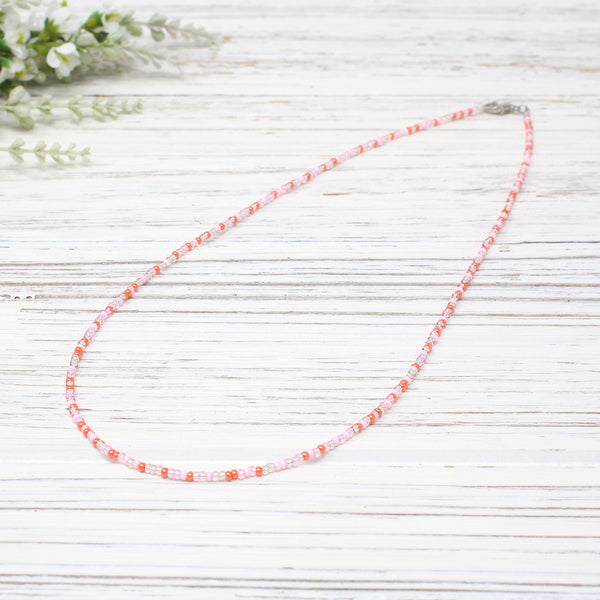 Flamingo Dainty Bead Necklace