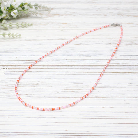 Flamingo Dainty Bead Necklace