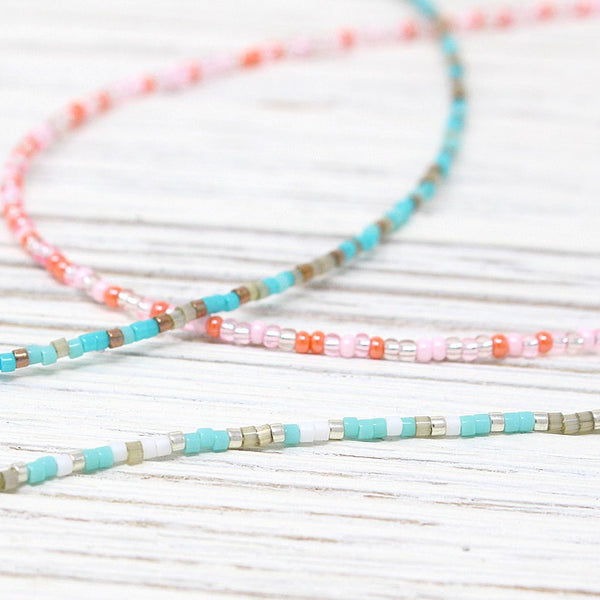 Flamingo Dainty Bead Necklace