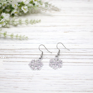 Rhinestone Snowflake Earrings