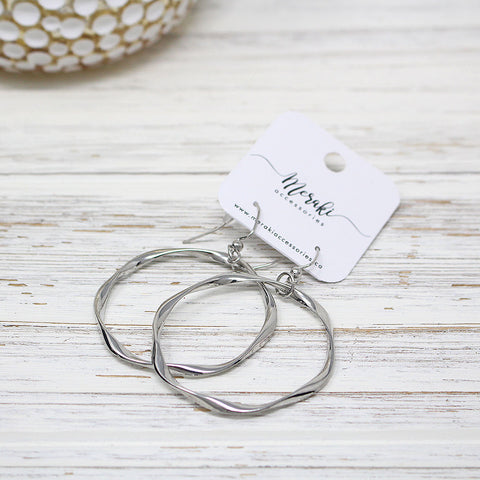 Twisted Hoop Earring, Large