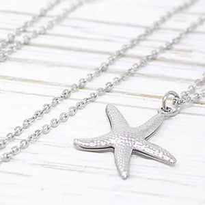 Mini Sea Star Pendant Necklace, Stainless Steel
