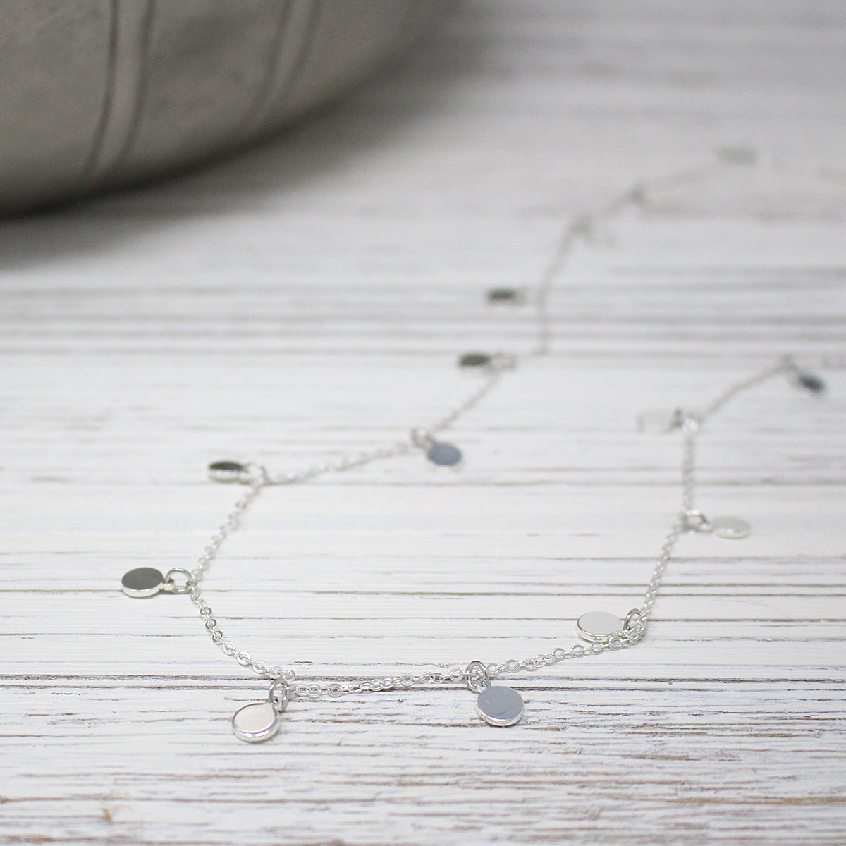 Mikri Silver Coin Necklace, Long
