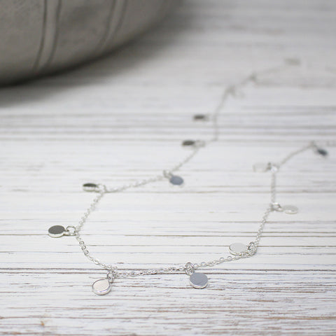 Mikri Silver Coin Necklace, Long