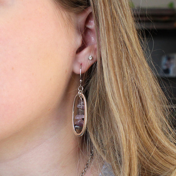 Paraschída Genuine Stone Earrings