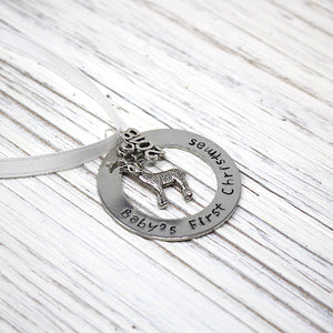 Baby's First Christmas Ornament w/Swarovski Crystal