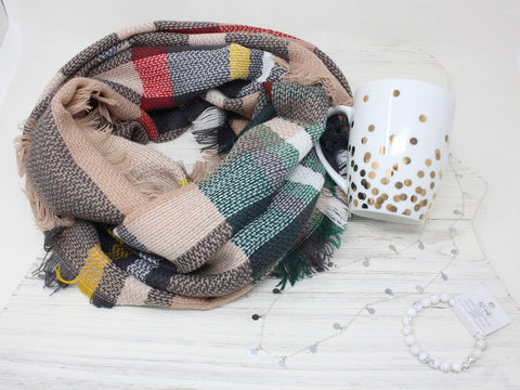 Infinity Scarf "Taupe/Multi' Gift Set - 4pc (You choose your styles)