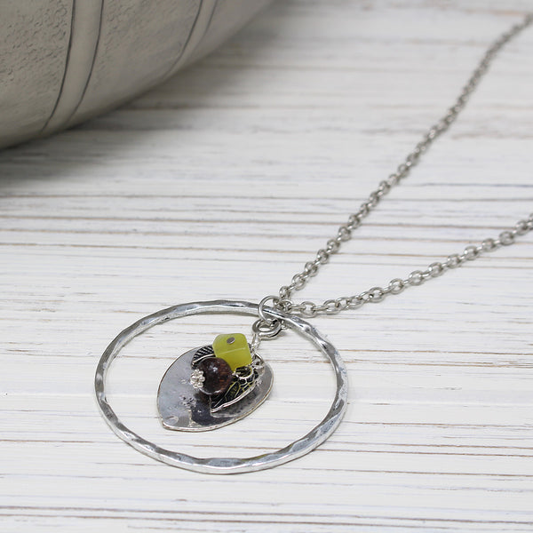 Peri Necklace (Comes with one Removable Leaf/Stone Cluster)