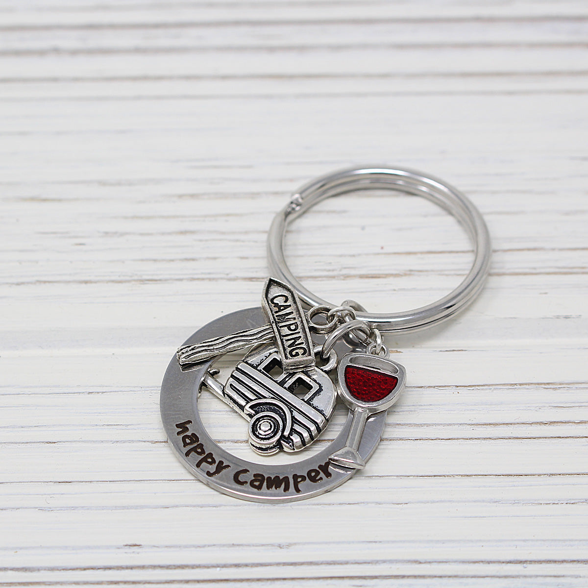 Happy Camper Cheers Keychain