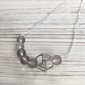 Hex and Glass Bead Necklace