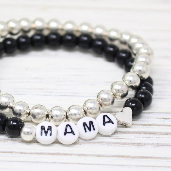 Beaded 'Personalized' Stone Name Bracelets