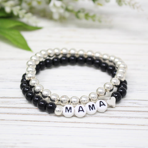 Beaded 'Personalized' Stone Name Bracelets