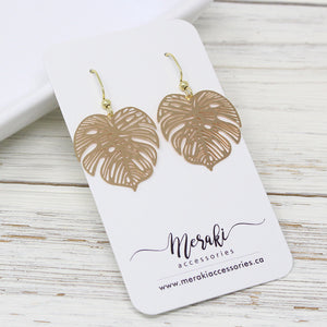 Monstera Tropical Leaf Earring