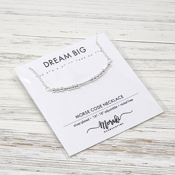 Congrats, Graduate or Dream Big "Morse Code" Necklace