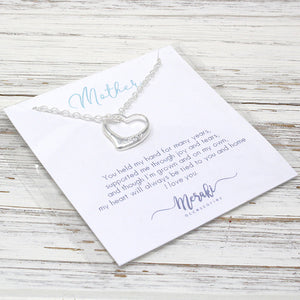 Open Heart Engraved Love Necklace