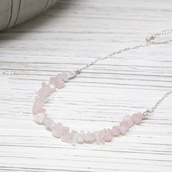 Paraschída 'Rose Quartz Stone' Necklace