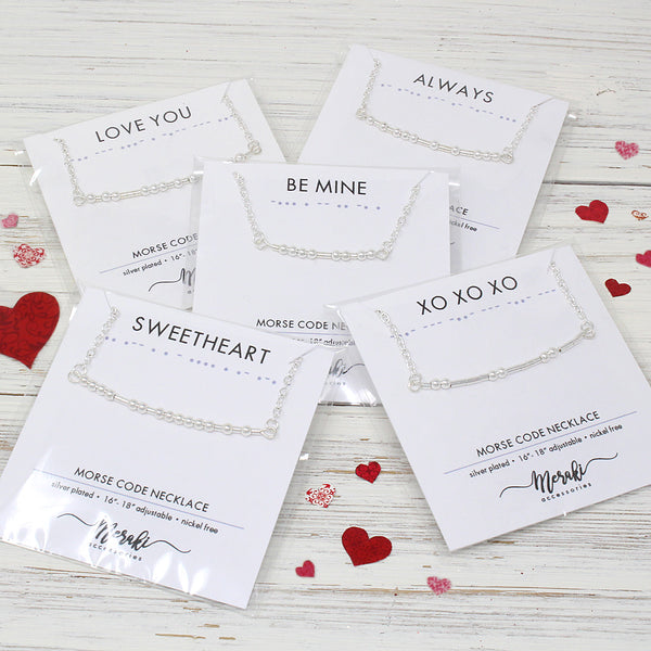 Be Mine "Morse Code" Necklaces