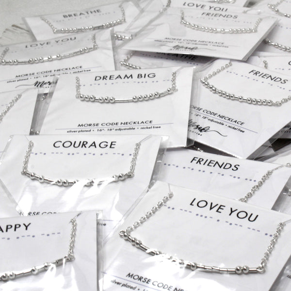 Kódikas "Morse Code" Necklaces