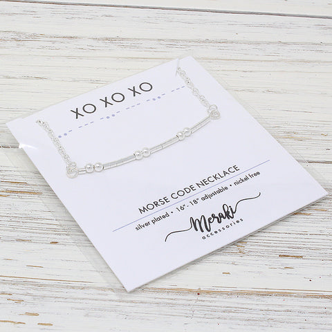 xo xo xo "Morse Code" Necklaces